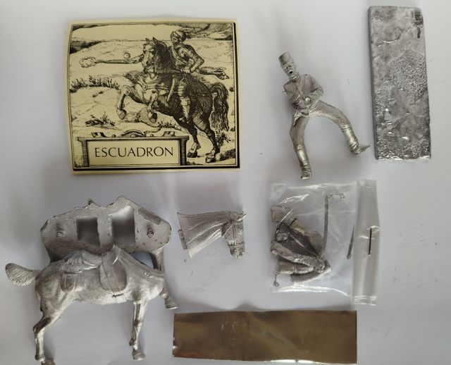 Miniatura Metal: Oficial Húsares a Caballo