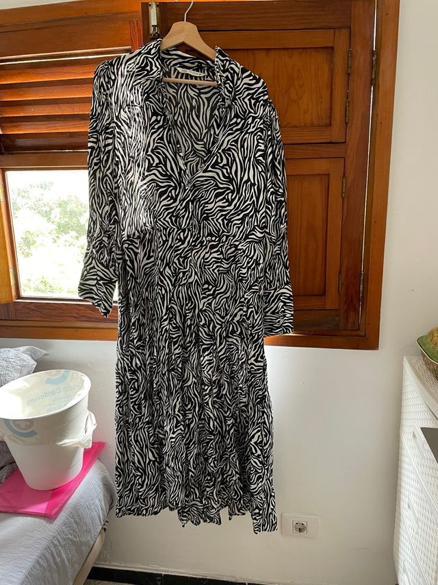 Vestido cebra XXL - Blanco y negro