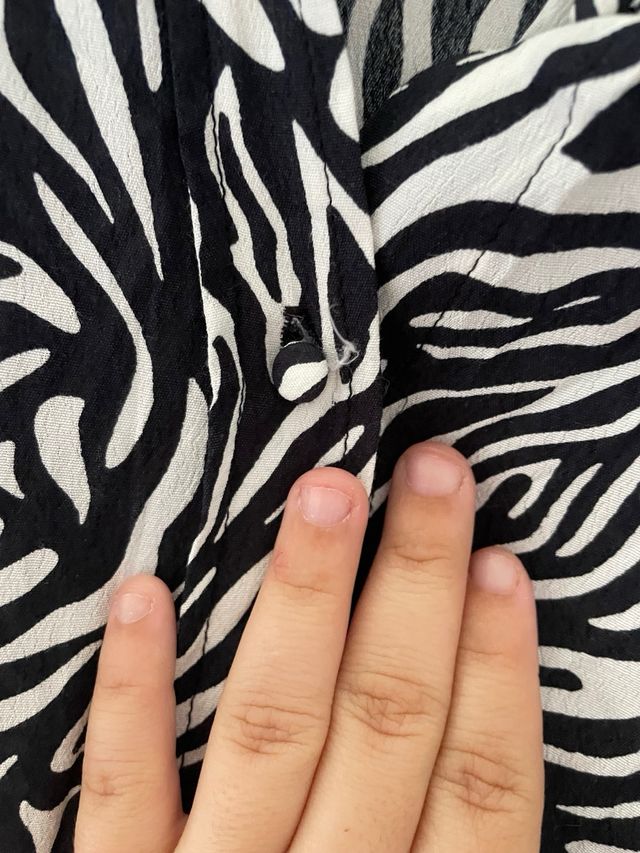 Vestido cebra XXL - Blanco y negro