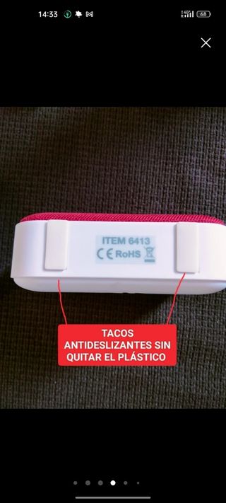 A ESTRENAR Altavoz Bluetooth Rojo