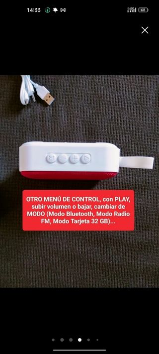 A ESTRENAR Altavoz Bluetooth Rojo