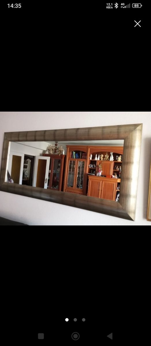 Espejo salón vintage plata