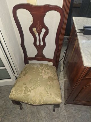 Silla clásica madera-tela