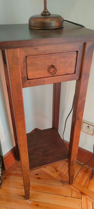 Mesita auxiliar madera marrón