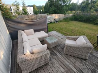 Sofá y sillón ratán exterior
