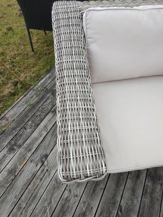 Sofá y sillón ratán exterior