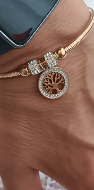 Pulsera árbol vida dorada