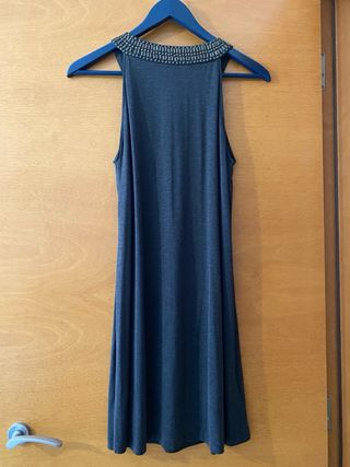 Vestido corto gris Massimo Dutti