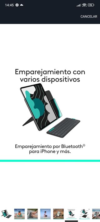 Logitech iPad Pro 13" Folio Keyboard - Negro/Verde