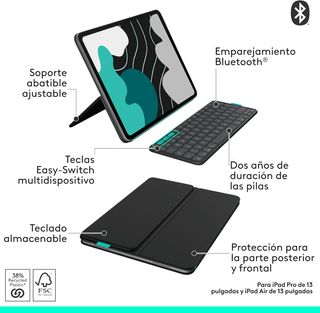 Funda teclado Logitech iPad Pro 13" Folio Keyboard