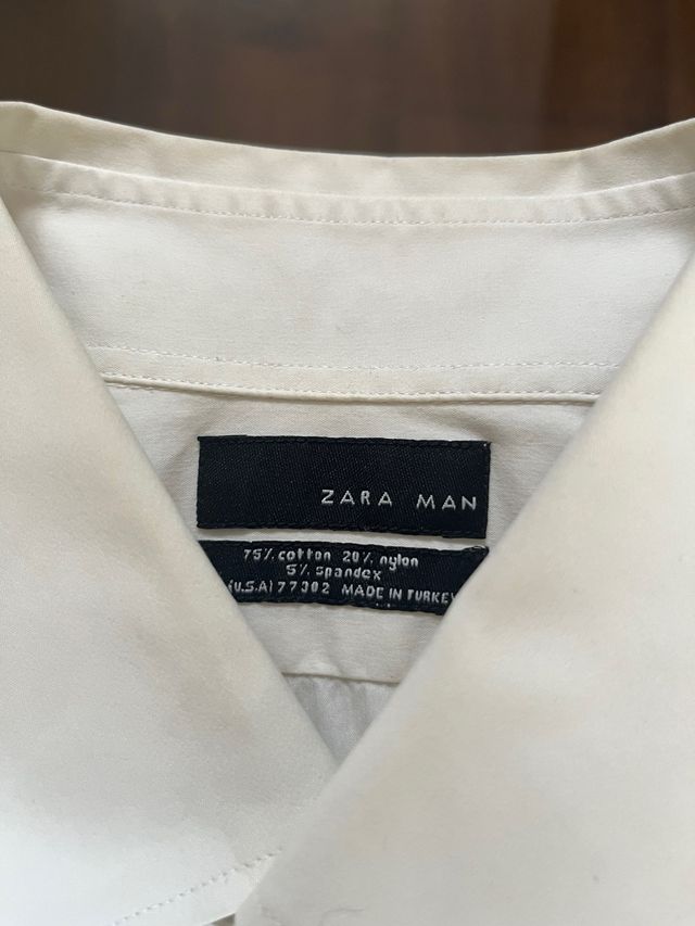 Camisa Zara Man blanca Talla L 40
