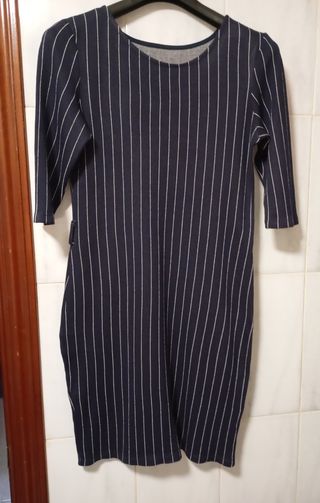 Vestido rayas azul marino