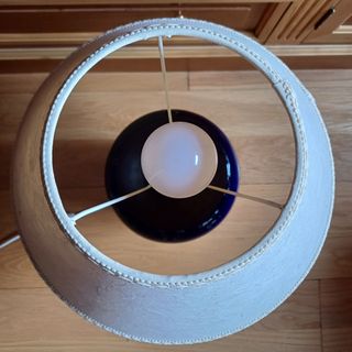 Lampara sobremesa azul cerámica