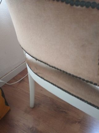 Butaca vintage Chester beige y blanca