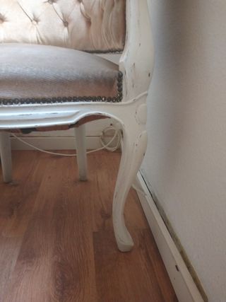 Butaca vintage Chester beige y blanca