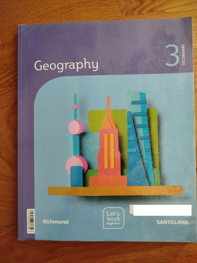 Libro de texto Geography 3 ESO. Santillana.