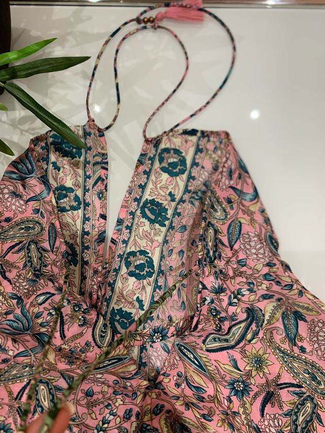 Vestido boho chic rosa