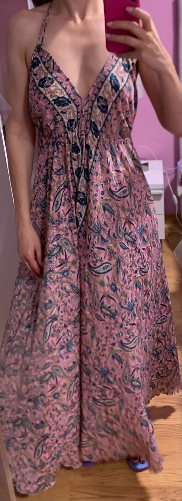 Vestido boho chic rosa