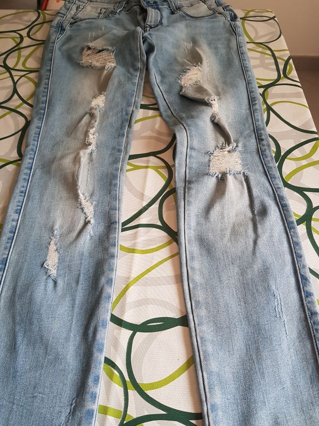 Jeans skinny ragazza, blu.