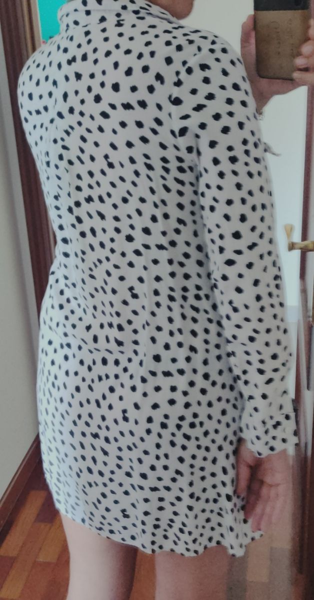 Vestido Lefties lunares blanco y negro