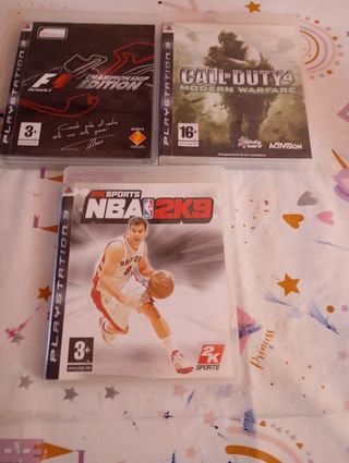PS3: NBA 2K9, COD4, F1 08