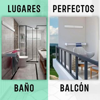 Tendederos pared 100cm - Negro