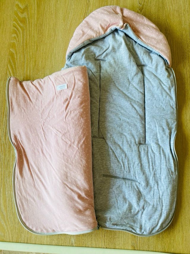 Saco dormir bebé Bonjourbebé rosa-gris