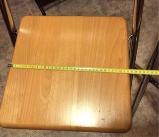 2 Taburetes plegables metal madera