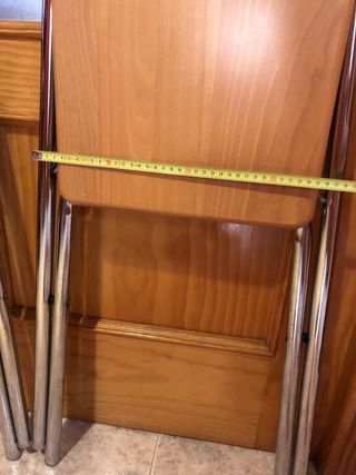 2 Taburetes plegables metal madera