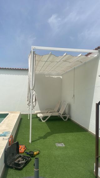 Toldo de palillería blanco