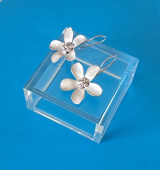 Pendientes plata flor - Joyas