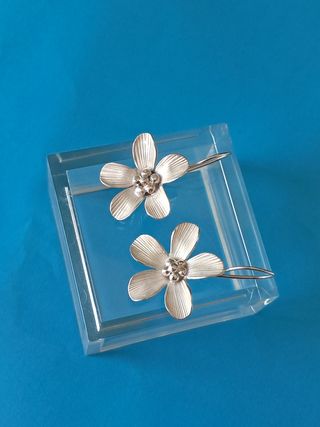 Pendientes plata flor - Joyas