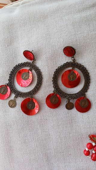 Pendientes rojos | Vintage