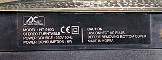Tocadiscos Acoustic Control HT-910Q
