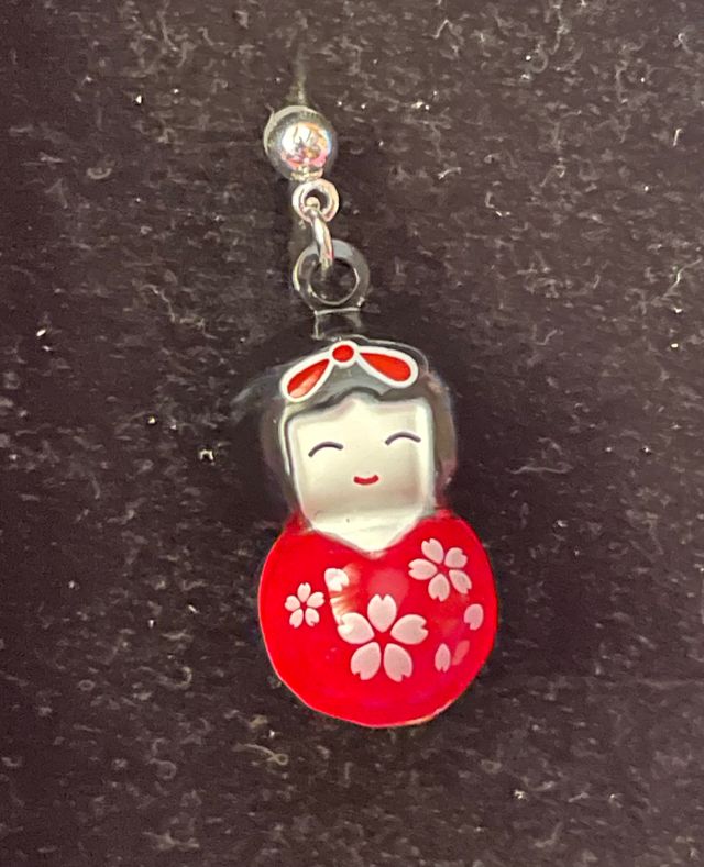 Pendientes geisha Japón - rojos