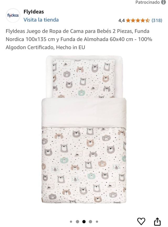 Juego Ropa Cama Bebé - Ositos (Nuevo)