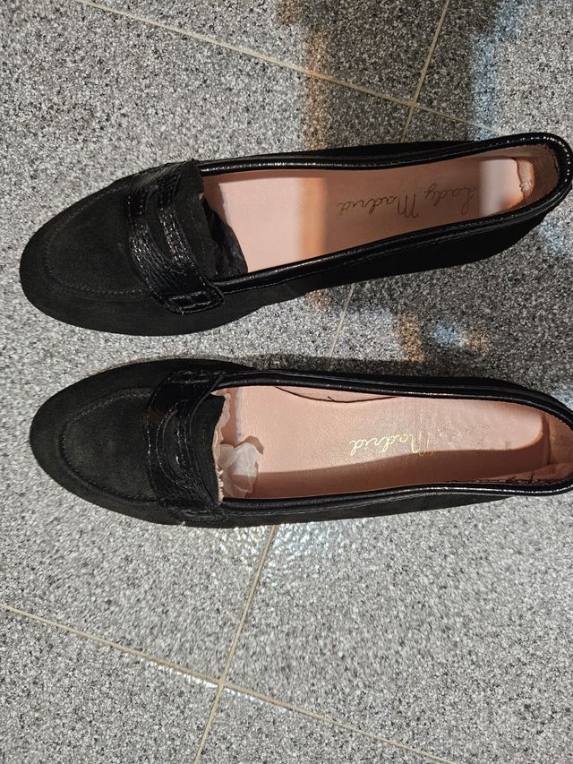 Mocasines negros de ante