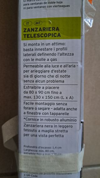 Zanzariera Telescopica - 80x130/150cm