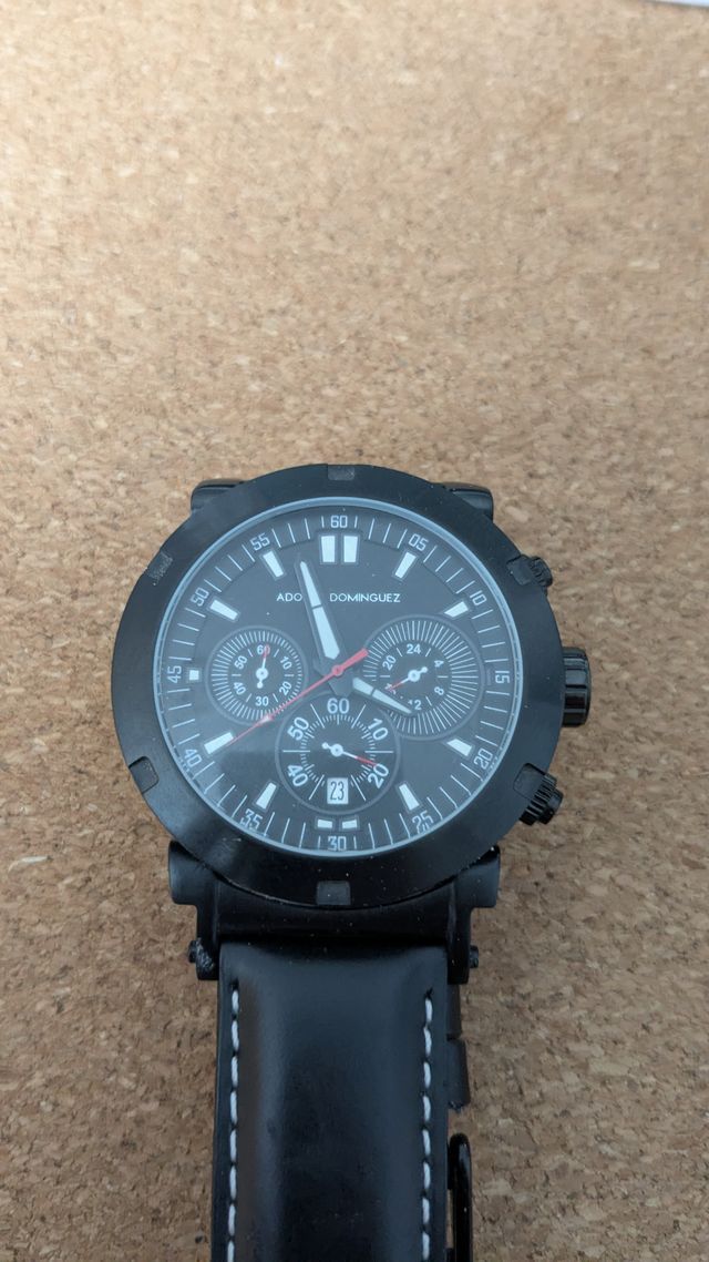 Reloj Adolfo Domínguez Cronógrafo Negro