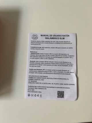 Ratón inalámbrico Slim M - Negro