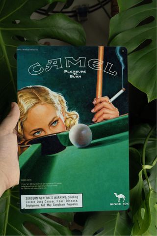 Targa pubblicitaria Camel vintage