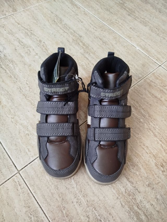 Zapatillas Street niño marrón-gris