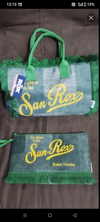 San Rox - Borsa e Pochette Verde