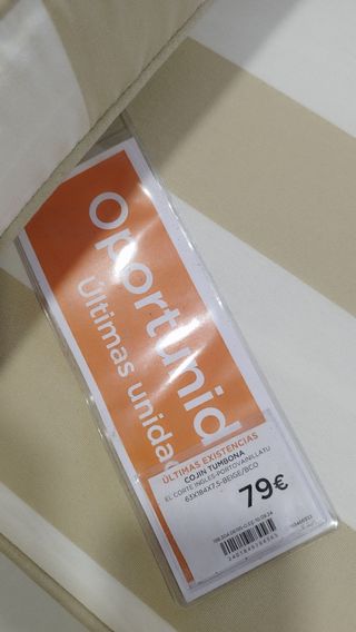 Cojin tumbona El Corte Inglés - beige/blanco