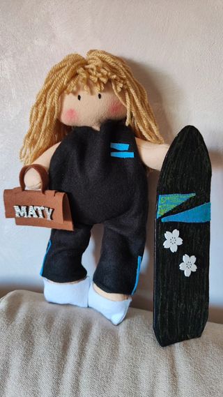 Muñeca surfista handmade