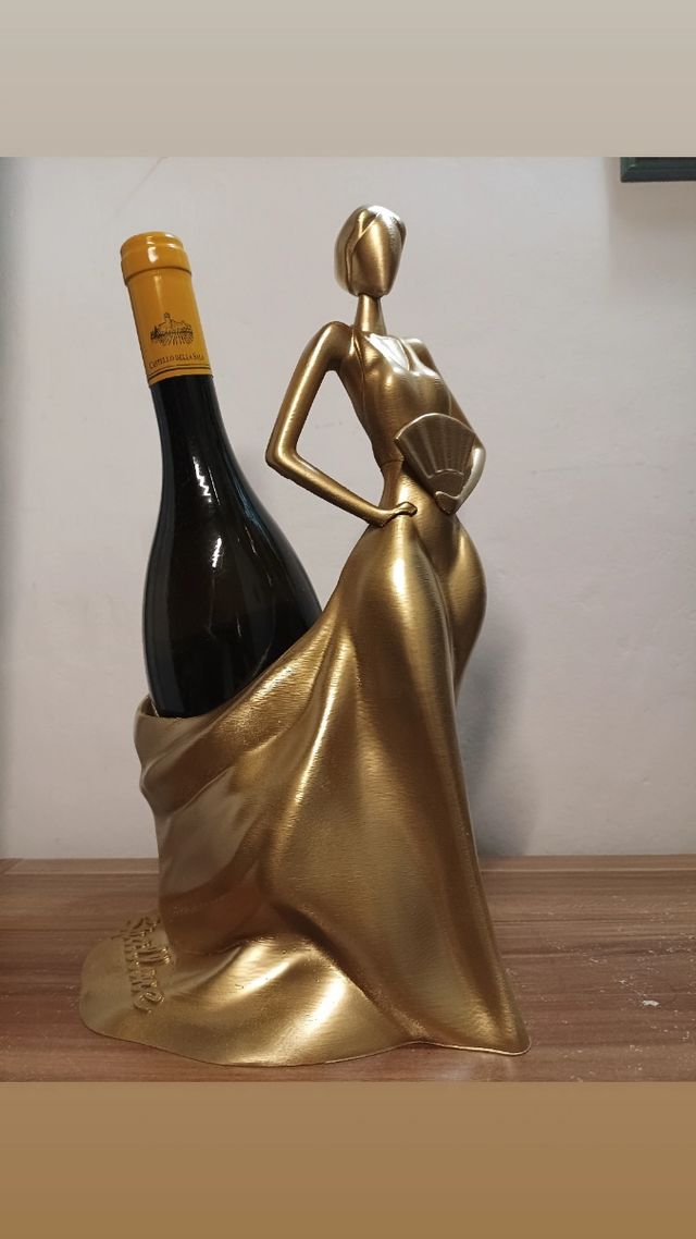 Portavino ballerina spagnola oro