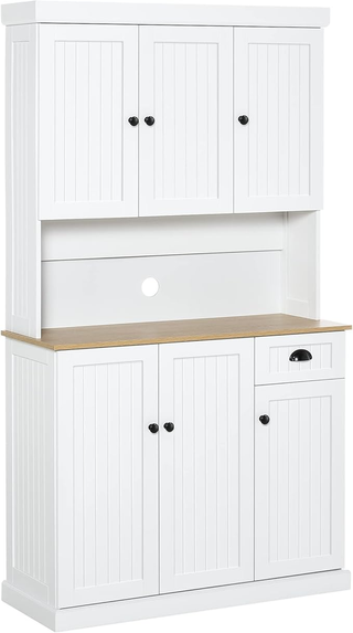 Credenza Cucina Alta con Armadietti, Cassetto e Pi