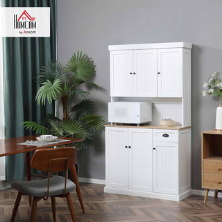 Credenza Cucina Alta con Armadietti, Cassetto e Pi