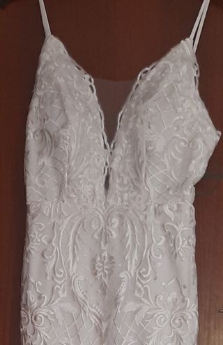 Nuevo vestido novia blanco encaje