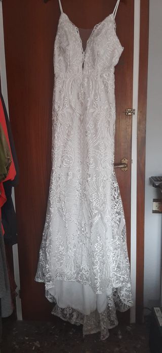 Nuevo vestido novia blanco encaje